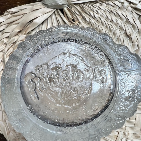 The Flintstones Treemendous Mug rocdonalds 1993 McDonald’s clear frosted mug - Picture 12 of 16